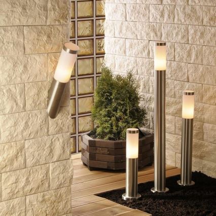 Lampă LED RGBW dimabilă de exterior LIVIA 1xE27/6,5W/230V 2700-6500K Wi-Fi 100 cm IP44 argintie