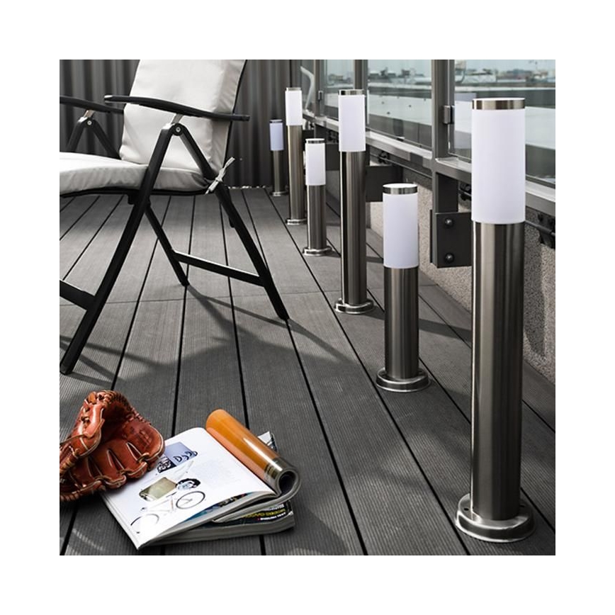 Lampă LED RGBW dimabilă de exterior LIVIA 1xE27/6,5W/230V 2700-6500K Wi-Fi 100 cm IP44 argintie