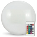Lampă LED RGBW solară BALL LED/3,7V 1500 mAh d. 50 cm IP65 + telecomandă
