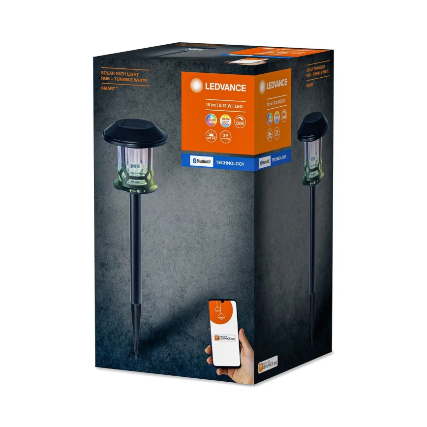 Lampă LED RGBW solară dimabilă SMART+ SOLAR Ledvance LED/0,12W/3,2V 3000-6500K IP44