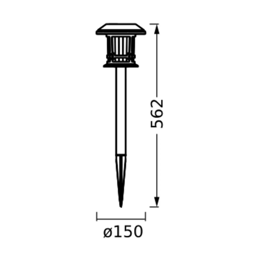 Lampă LED RGBW solară dimabilă SMART+ SOLAR Ledvance LED/0,12W/3,2V 3000-6500K IP44