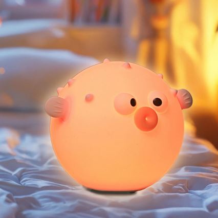 Lampă LED RGBW tactilă dimabilă pentru copii HELA LED/1W/5V USB 1200 mAh roz