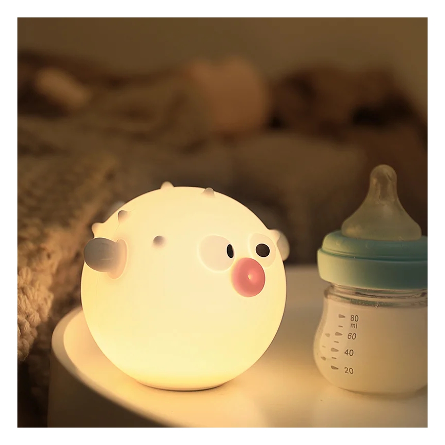 Lampă LED RGBW tactilă dimabilă pentru copii HELA LED/1W/5V USB 1200 mAh roz