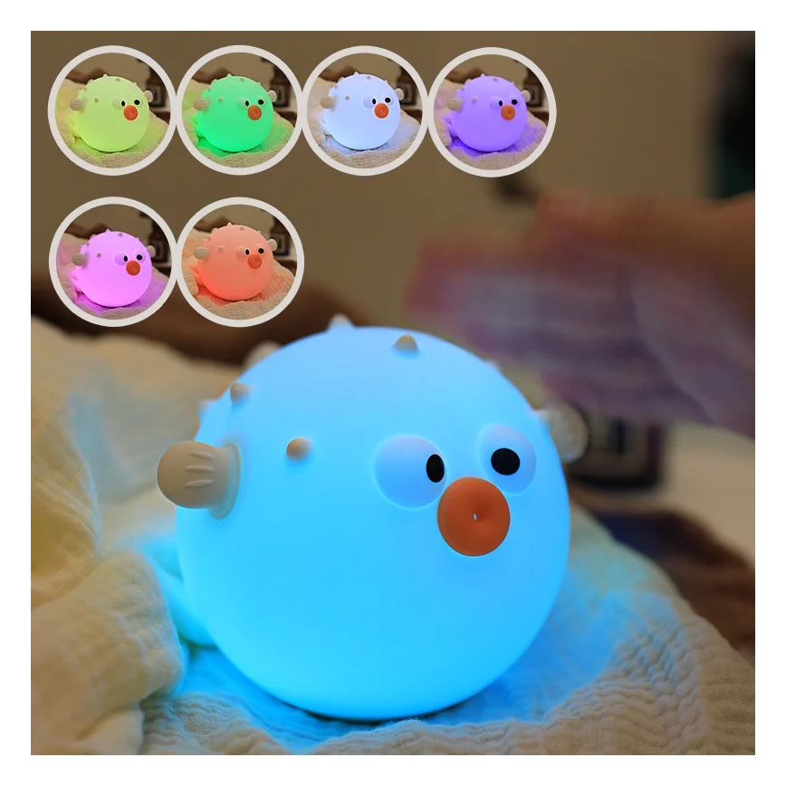 Lampă LED RGBW tactilă dimabilă pentru copii HELI LED/1W/5V USB 1200 mAh albastru