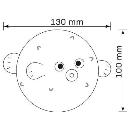 Lampă LED RGBW tactilă dimabilă pentru copii HELI LED/1W/5V USB 1200 mAh albastru
