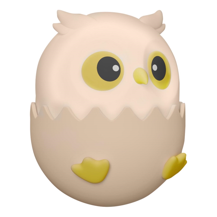 Lampă LED RGBW tactilă dimabilă pentru copii LED/1W/5V USB 1200 mAh roz bufniță