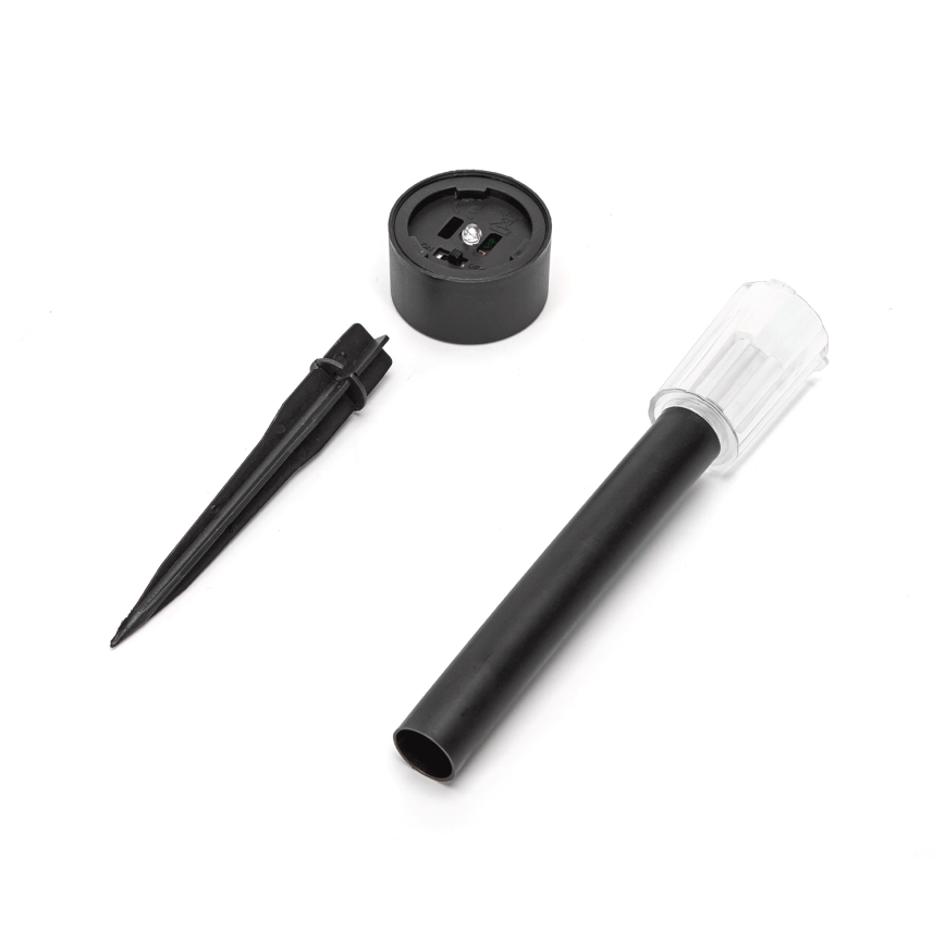 Lampă LED solară cu senzor crepuscular Aigostar LED/0,006W/1,2V 40 mAh 29,5 cm negru 6500K IP44