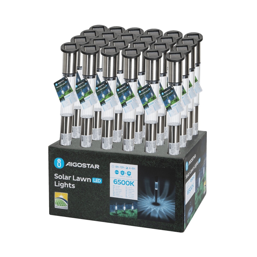 Lampă LED solară Aigostar LED/0,012W/1,2V 100 mAh 6500K IP44 55 cm