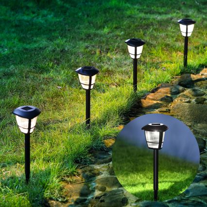 Lampă LED solară Aigostar LED/0,06W/2V 33,8 cm 6500K IP44 negru