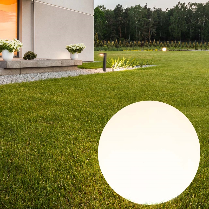 Lampă LED solară BALL LED/3,7V 2000 mAh d. 50 cm IP65 alb