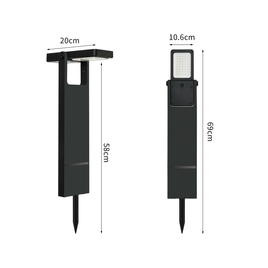 Lampă LED solară Brilagi SUN SPIKE LED/4W/3,7V 2200 mAh IP44