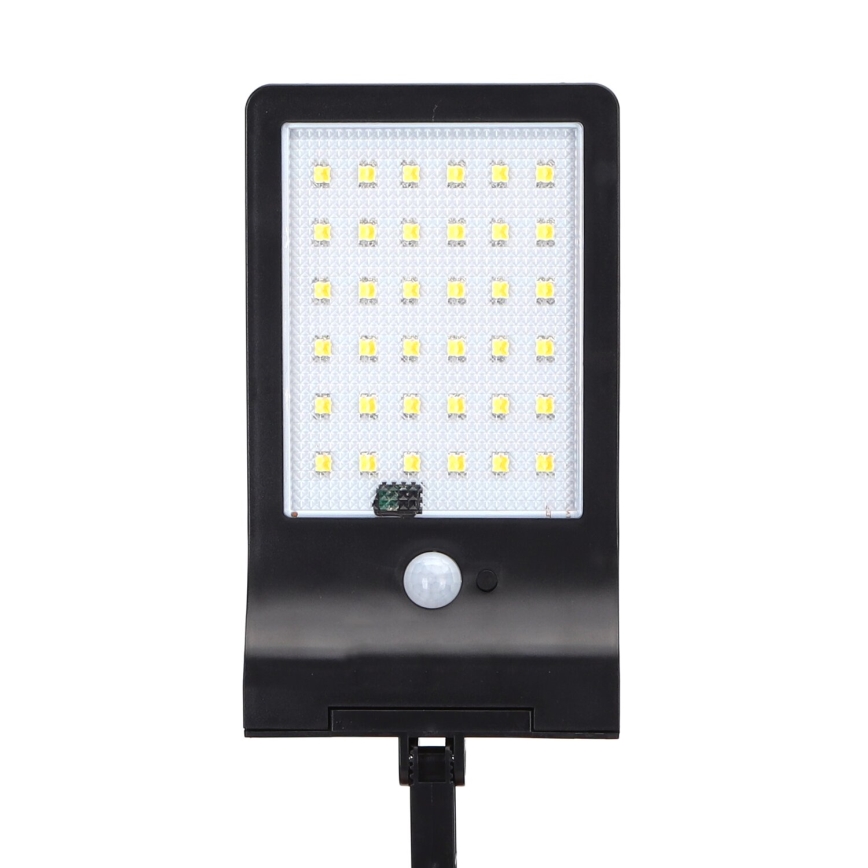 Lampă LED stradală solară cu senzor Aigostar LED/3W/3,7V1800 mAh IP44 3000/4000/5000K + telecomandă