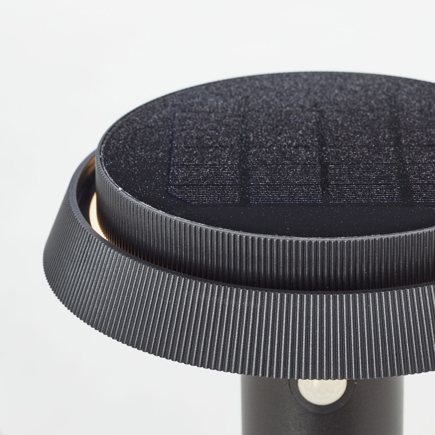 Lampă LED solară cu senzor Brilliant ALVERO LED/4W/3,7V 2000 mAh 70 cm IP44 negru