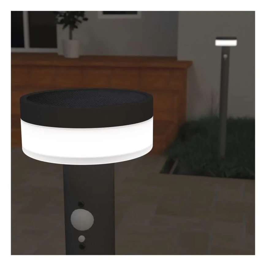 Lampă LED solară cu senzor LED/2W/3,7V 1200 mAh IP44 80 cm