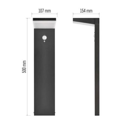 Lampă LED solară cu senzor LED/4,4W/3,7V 2200 mAh IP44