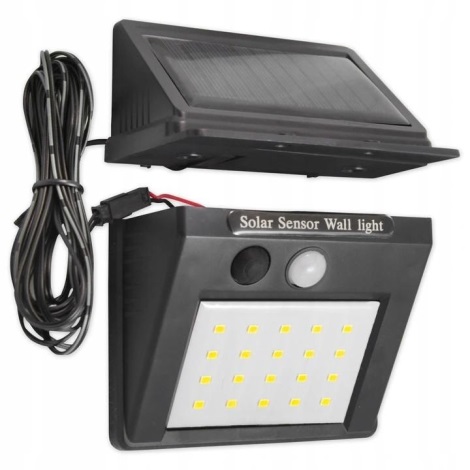Lampă LED solară cu senzor și panou extern LED/0,55W/3,7V IP65