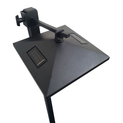 Lampă LED solară de exterior 3 în 1 LED/1,2V 200 mAh IP44 negru