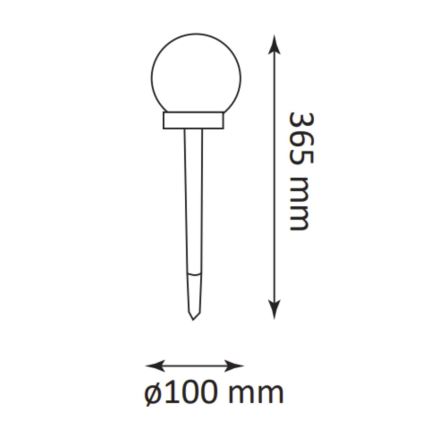 Lampă LED solară de exterior SFERA LED/1,2V IP44
