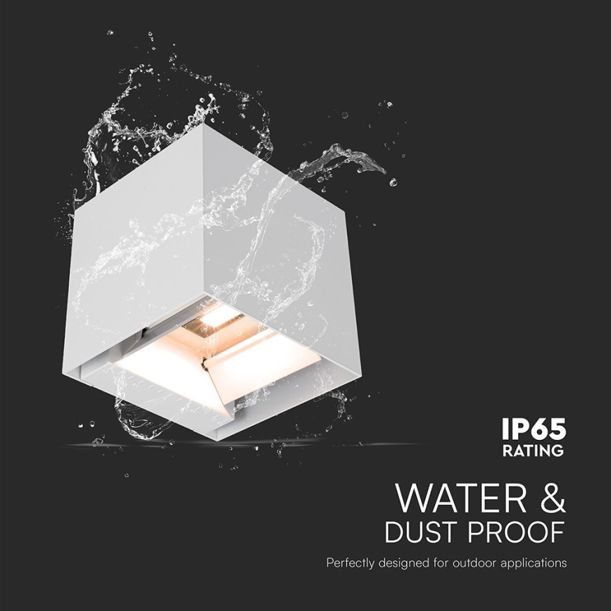 Lampă de perete solară LED cu senzor, 9W, 5V, 3000/4000/5000K, IP65, acumulator 2600 mAh, alb