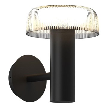 Lampă LED solară de perete Zuma Line LED/2,5W/2000 mAh IP44 negru