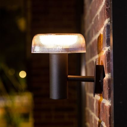 Lampă LED solară de perete Zuma Line LED/2,5W/2000 mAh IP44 negru