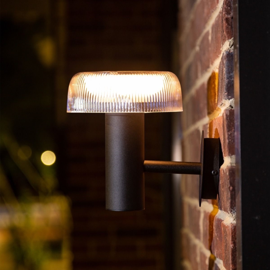 Lampă LED solară de perete Zuma Line LED/2,5W/2000 mAh IP44 negru