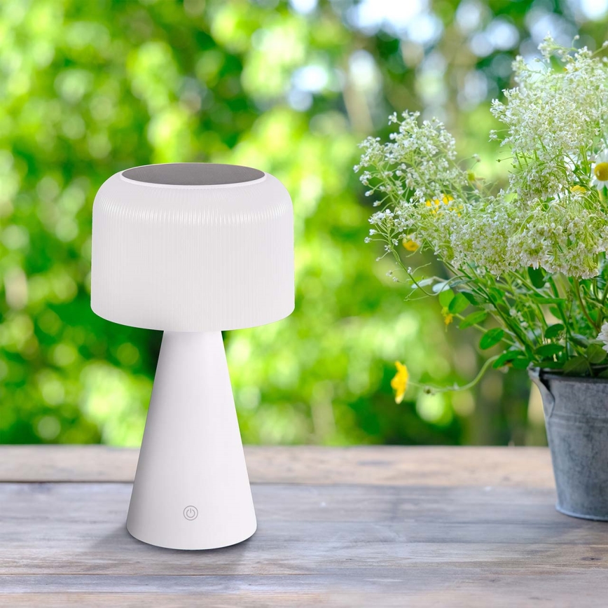 Lampă LED solară tactilă dimabilă de masă LIMA LED/3,7V 1800 mAh 3000/4000/5000K IP44 alb