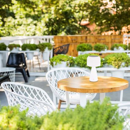 Lampă LED solară tactilă dimabilă de masă LIMA LED/3,7V 1800 mAh 3000/4000/5000K IP44 alb