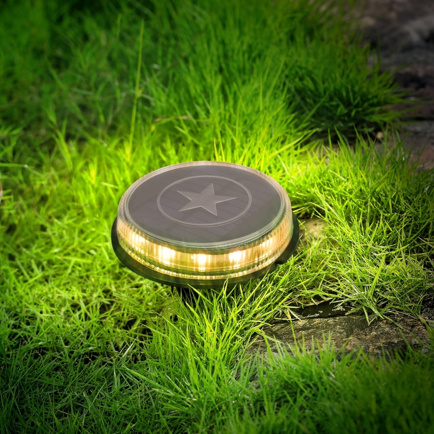 Lampă LED solară LED/0,6W/5,5V 24,5 cm 3200K IP66 negru