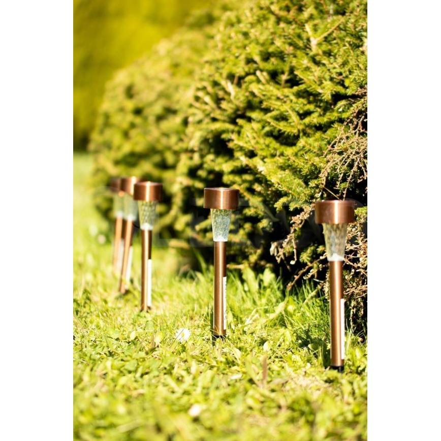 Lampă LED solară LED/2V 40 mAh IP44 cupru