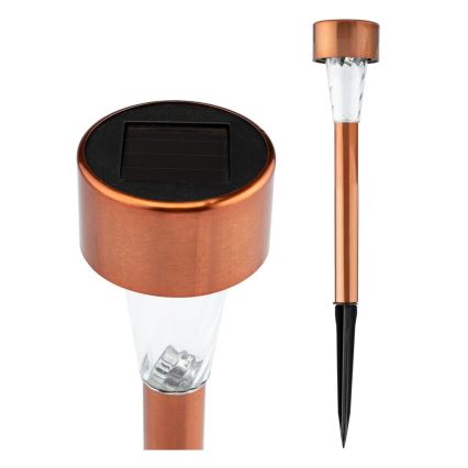 Lampă LED solară LED/2V 40 mAh IP44 cupru