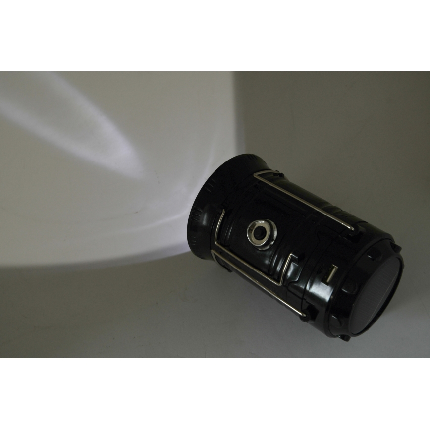 Lampă LED solară portabilă LED/1200mAh neagră