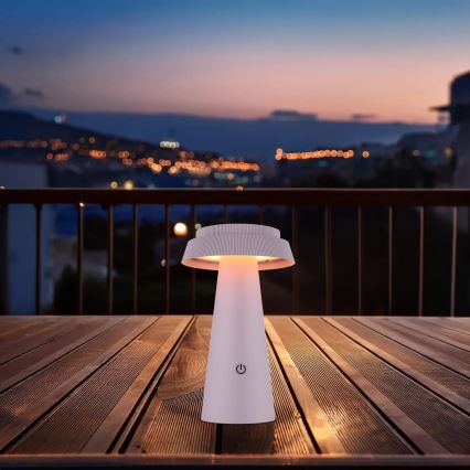 Lampă LED solară tactilă dimabilă Globo LED/4W/3,7W IP54 roz