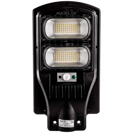 Lampă LED stradală solară dimabilă cu senzor LED/120W/6V 6500K IP65 negru + telecomandă