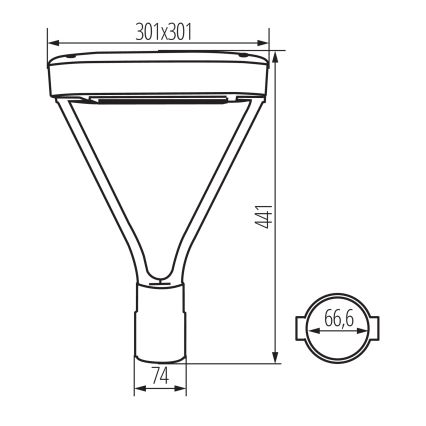 Lampă LED stradală PARCOLI LED/30/40/50W/230V 3000/4000/6500K IP66 gri