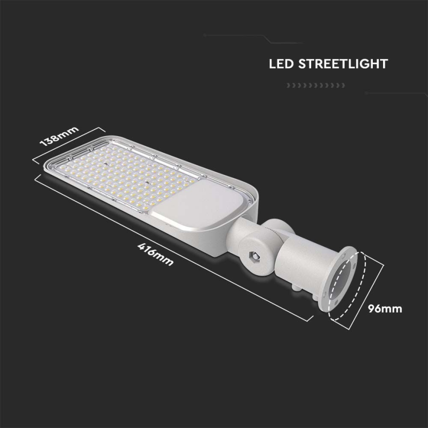 Lampă LED stradală SAMSUNG CHIP LED/30W/230V 6500K IP65 gri