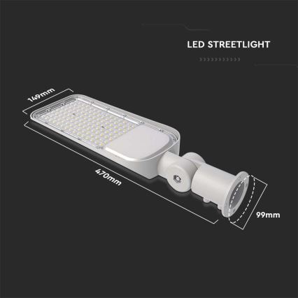 Lampă LED stradală SAMSUNG CHIP LED/50W/230V 6500K IP65 gri