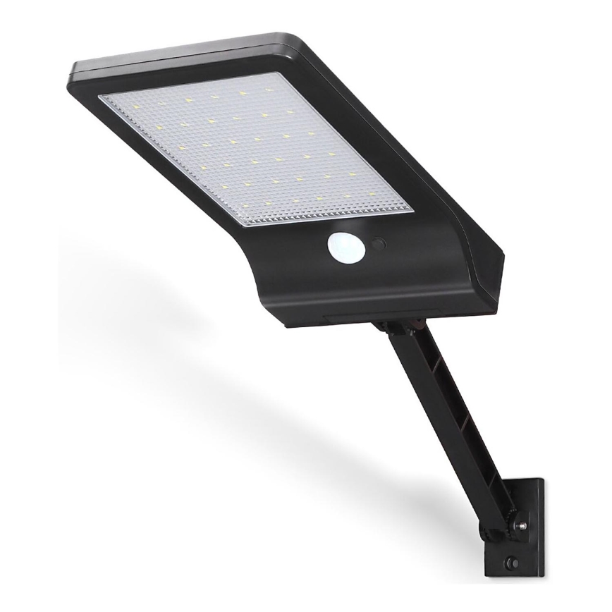 Lampă LED stradală solară cu senzor Aigostar LED/3W/3,7V1800 mAh IP44 3000/4000/5000K + telecomandă