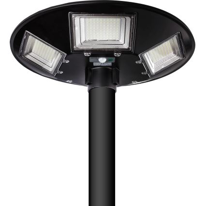 Lampă LED stradală solară dimabilă cu senzor LED/22W/6V 18000 mAh 6500K IP65 negru + telecomandă