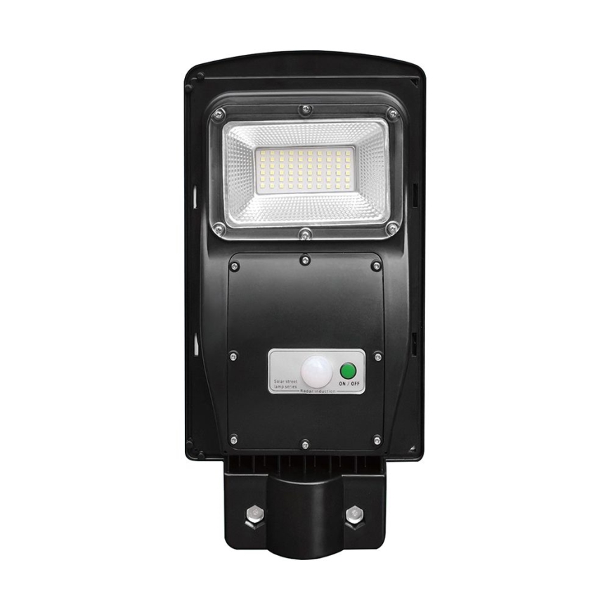 Lampă LED stradală solară cu senzor de mișcare și crepuscular LED/6W/3,2V 6000K IP65 5000 mAh negru + telecomandă