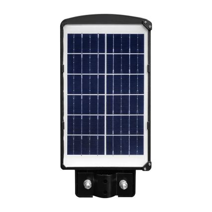 Lampă LED stradală solară cu senzor de mișcare și crepuscular LED/6W/3,2V 6000K IP65 5000 mAh negru + telecomandă
