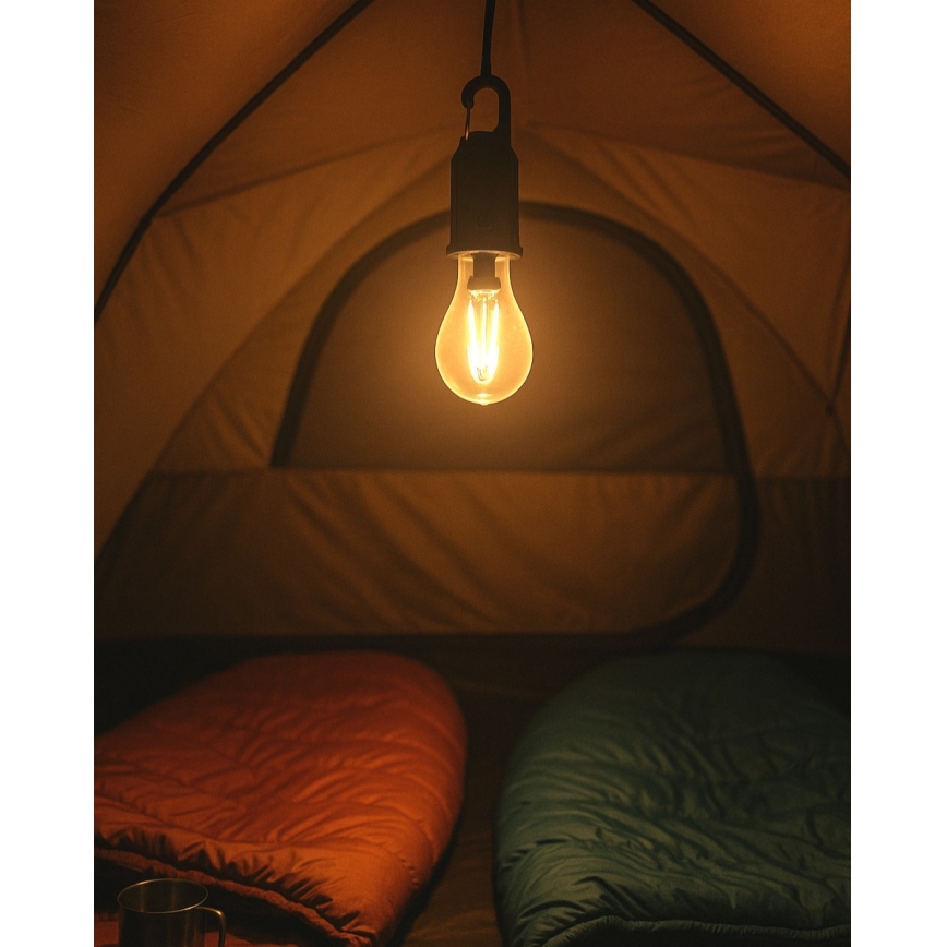 Lampă LED suspendată, reglabilă și reîncărcabilă pentru exterior, 3W/5V, 400 mAh, IP44
