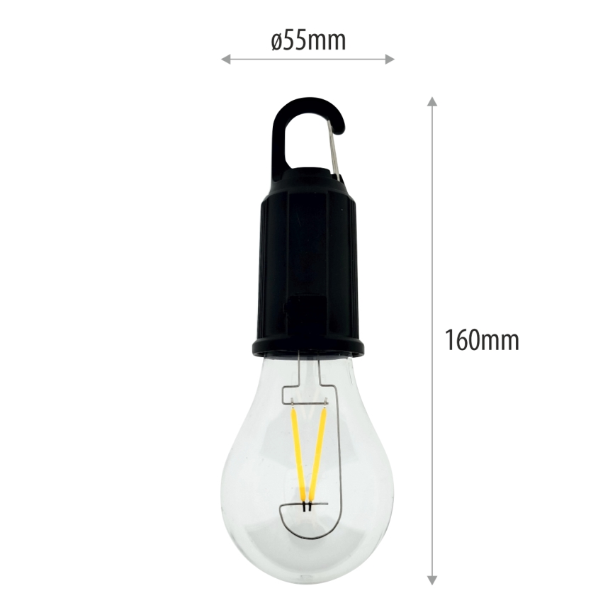 Lampă LED suspendată, reglabilă și reîncărcabilă pentru exterior, 3W/5V, 400 mAh, IP44