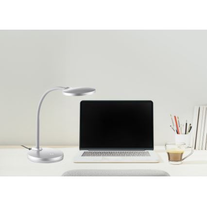 Lampă LED tactilă flexibilă dimabilă de masă Globo LED/4,6W/230V argintiu