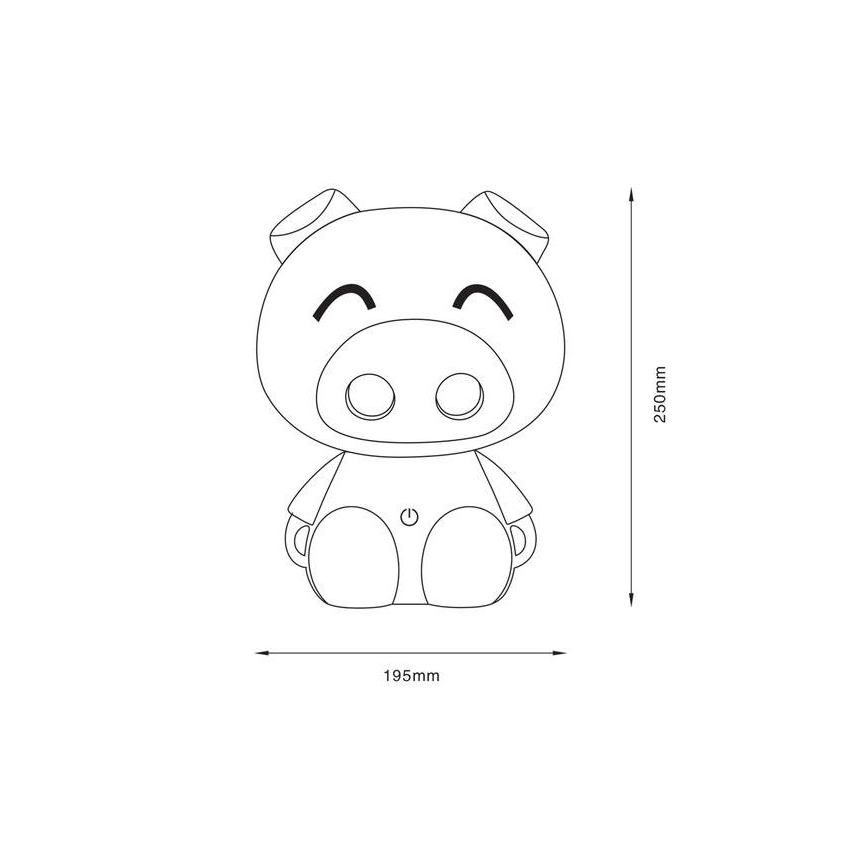 Lampă LED tactilă dimabilă de masă pentru copii Zuma Line LED/3W/230V mov porcușor