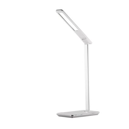 Lampă LED tactilă dimabilă de masă cu funcție de încărcare fără fir JOY LED/6W/230V alb + USB
