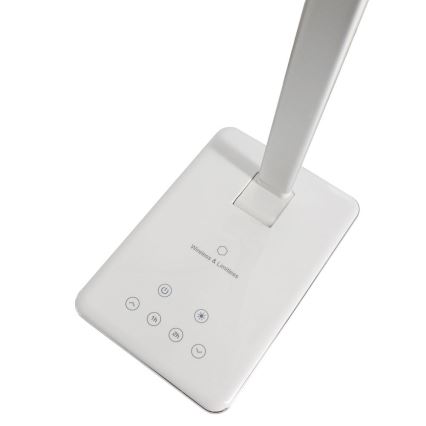 Lampă LED tactilă dimabilă de masă cu funcție de încărcare fără fir JOY LED/6W/230V alb + USB