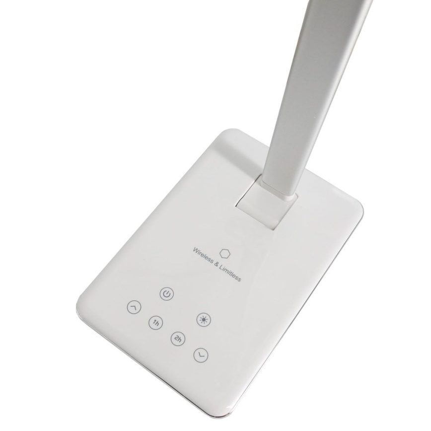 Lampă LED tactilă dimabilă de masă cu funcție de încărcare fără fir JOY LED/6W/230V alb + USB