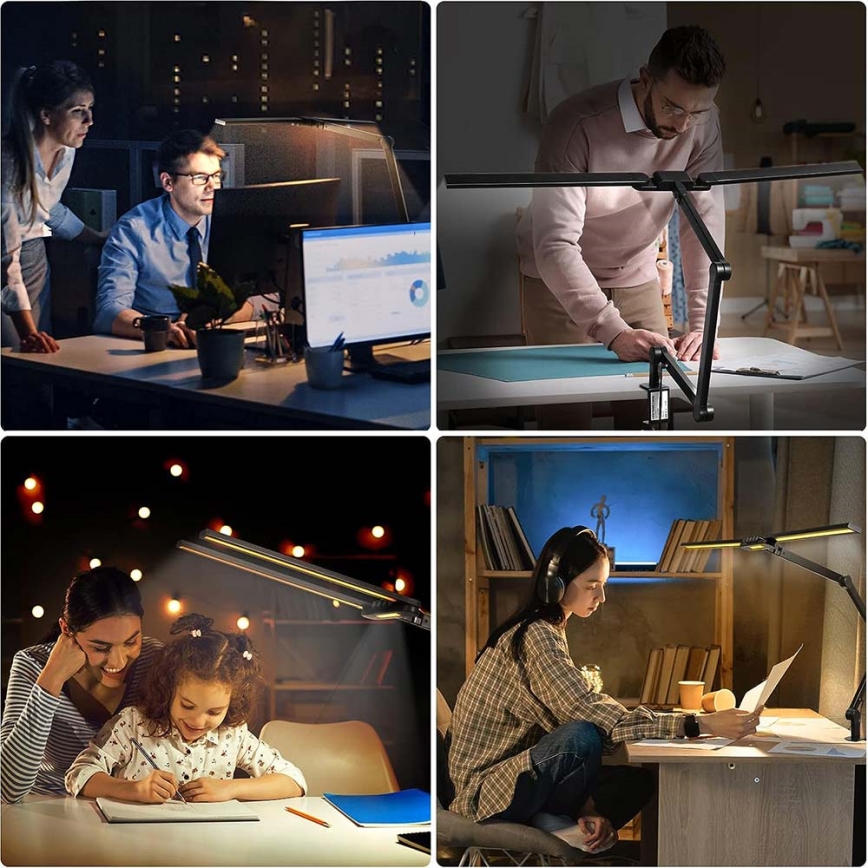 Lampă LED flexibilă tactilă dimabilă de masă Brilagi VARIO LED/24W/230V 3000-6500K CRI 92 negru