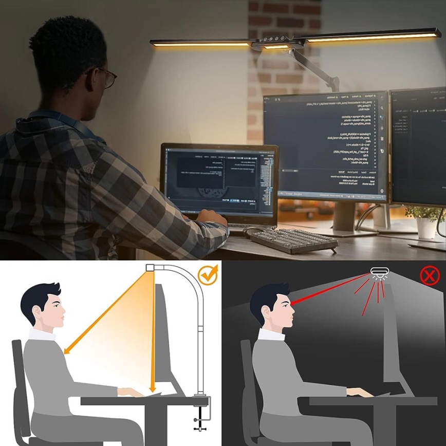 Lampă LED flexibilă tactilă dimabilă de masă Brilagi VARIO LED/24W/230V 3000-6500K CRI 92 negru